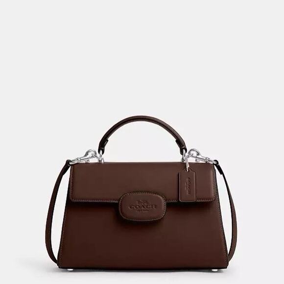 NWT Coach Eliza Top Handle Bag Leather CT852 Silver/Maple - Picture 6 of 10